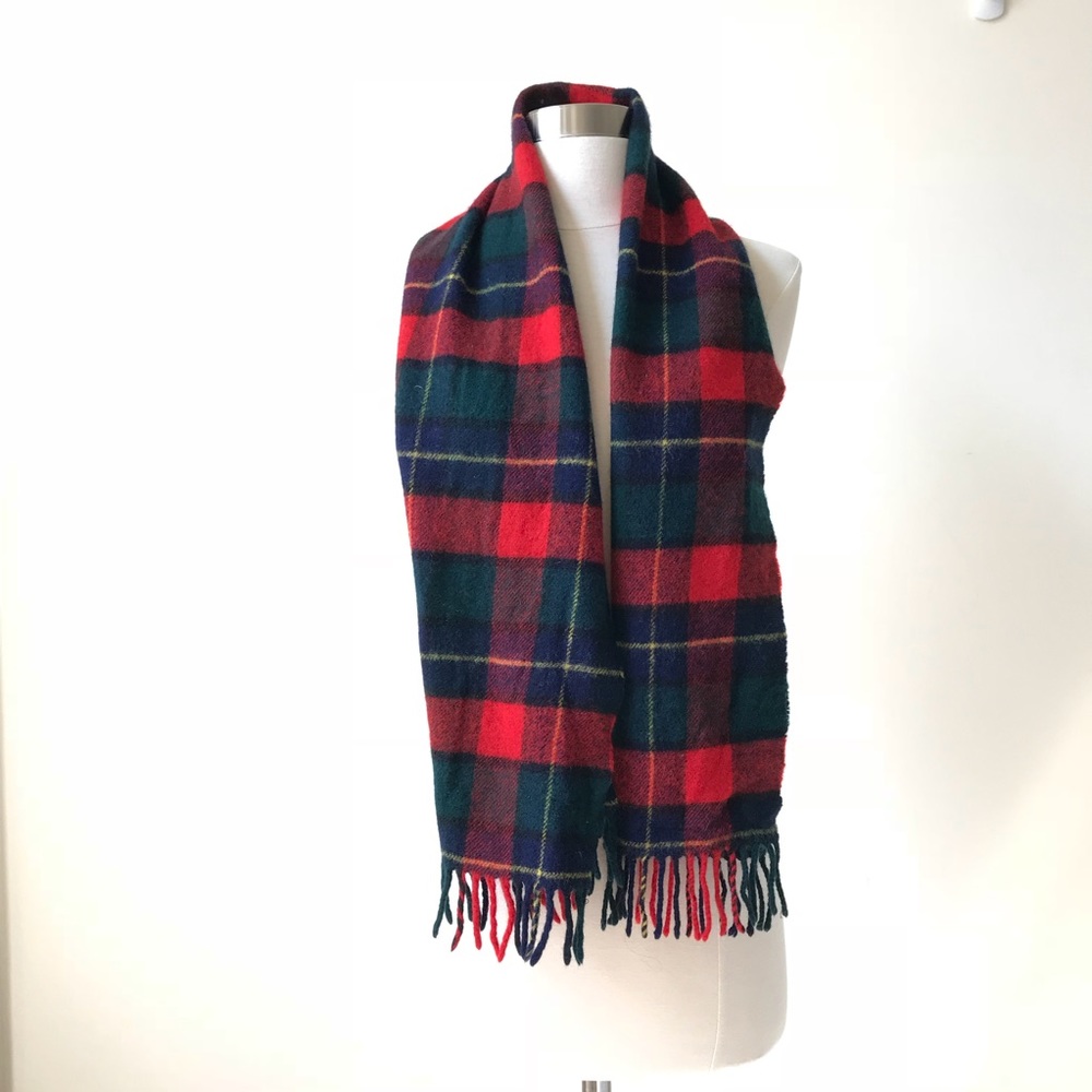 Pringle 100% Wool Scottish Tartan Plaid Scarf - Picture 2 of 7